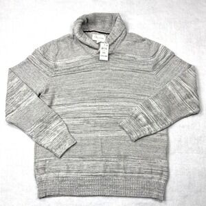 Sun + Stone Sweater Mens XXL Gray Slate Heather Cotton Knit Shawl Collar NWT‎